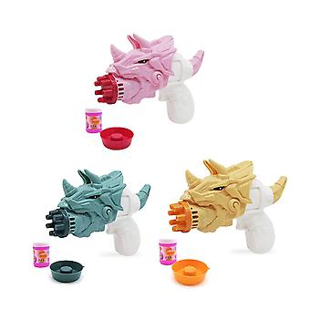 Bubble Maker Toy for Kids - Triceratops Design, 7 Holes Bubble Blower