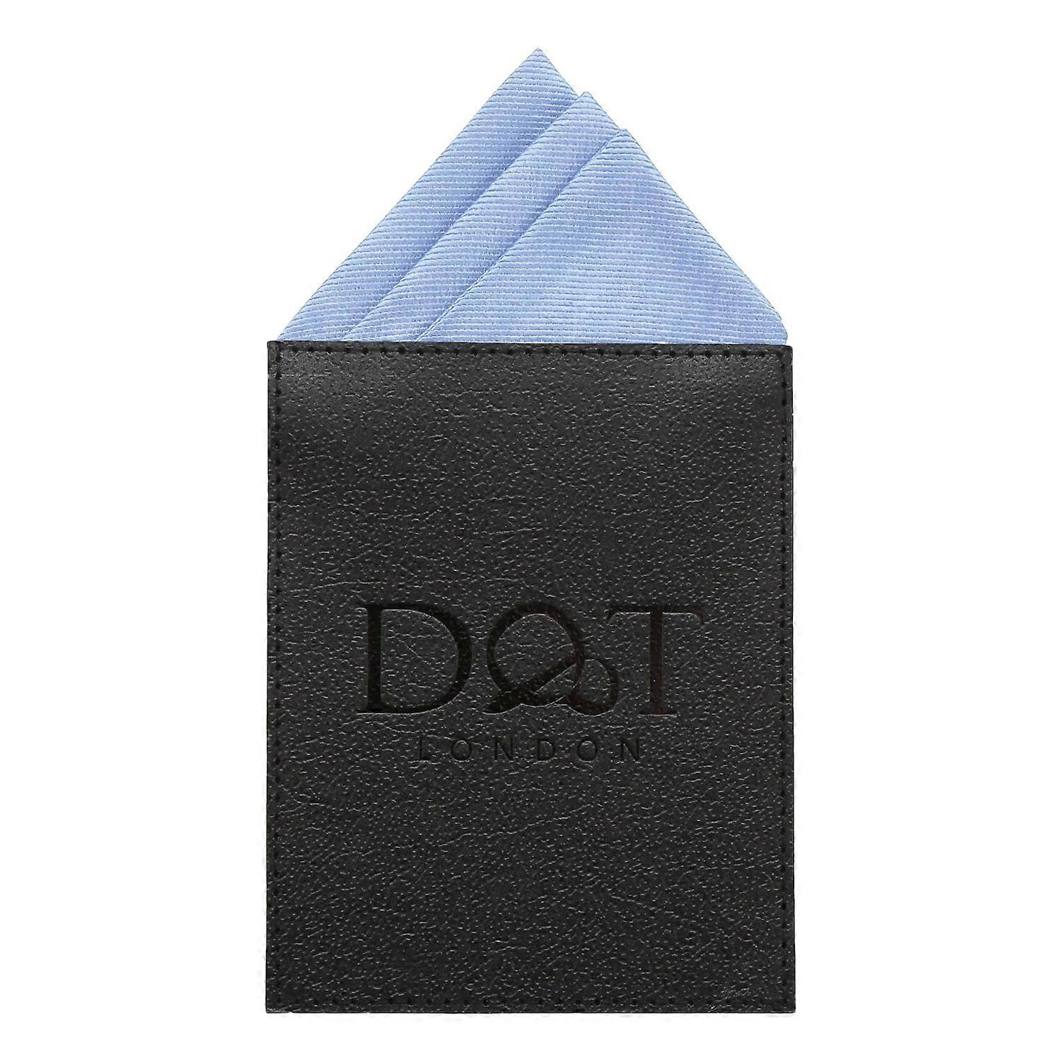 Dusty Blue Plain Twill Pre-Folded Pocket Square One Peak