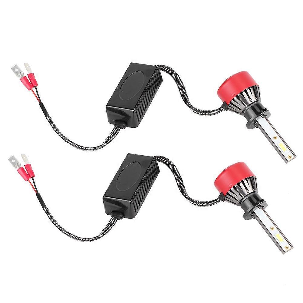 2pcs For H1 96W 6000K Bright White Decoding LED Headlight Auto Lamp Bulbs L8H E2U705