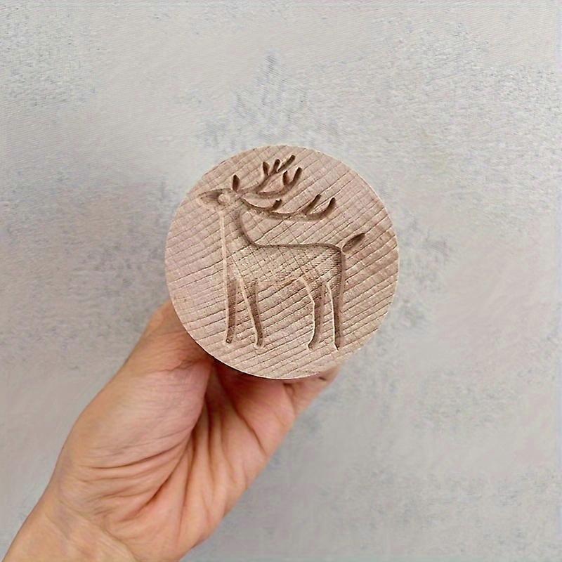 木製クッキー型、丸型クッキーエンボス加工機、ペストリーカッター、ビスケット型、ベーキングツール、キッチンアクセサリー