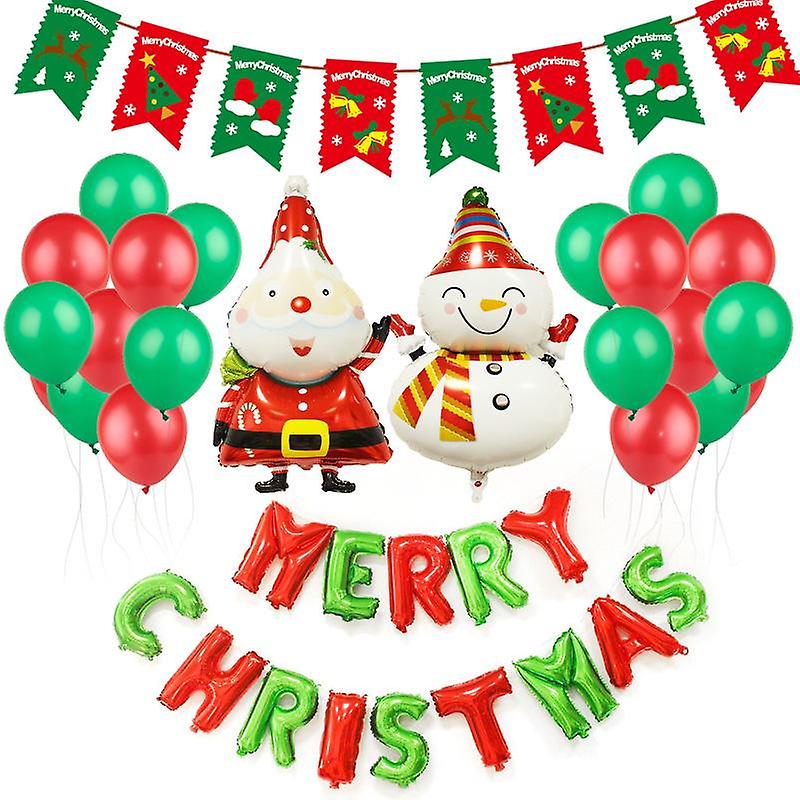 パーティークリスマスハンギングフラッグお祝いバルーンデコレーション24pcs 12インチアルミフィルム