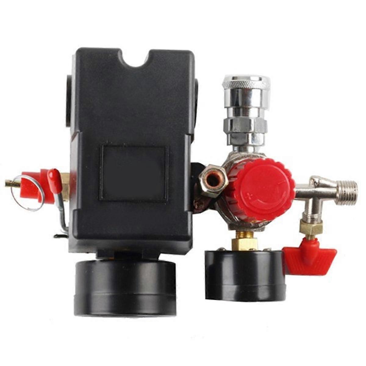 Air Compressor Pressure Switch Pressure W/Valve Control Regulators Gauge 90-120PSI 4 Port Valve Air Compressor