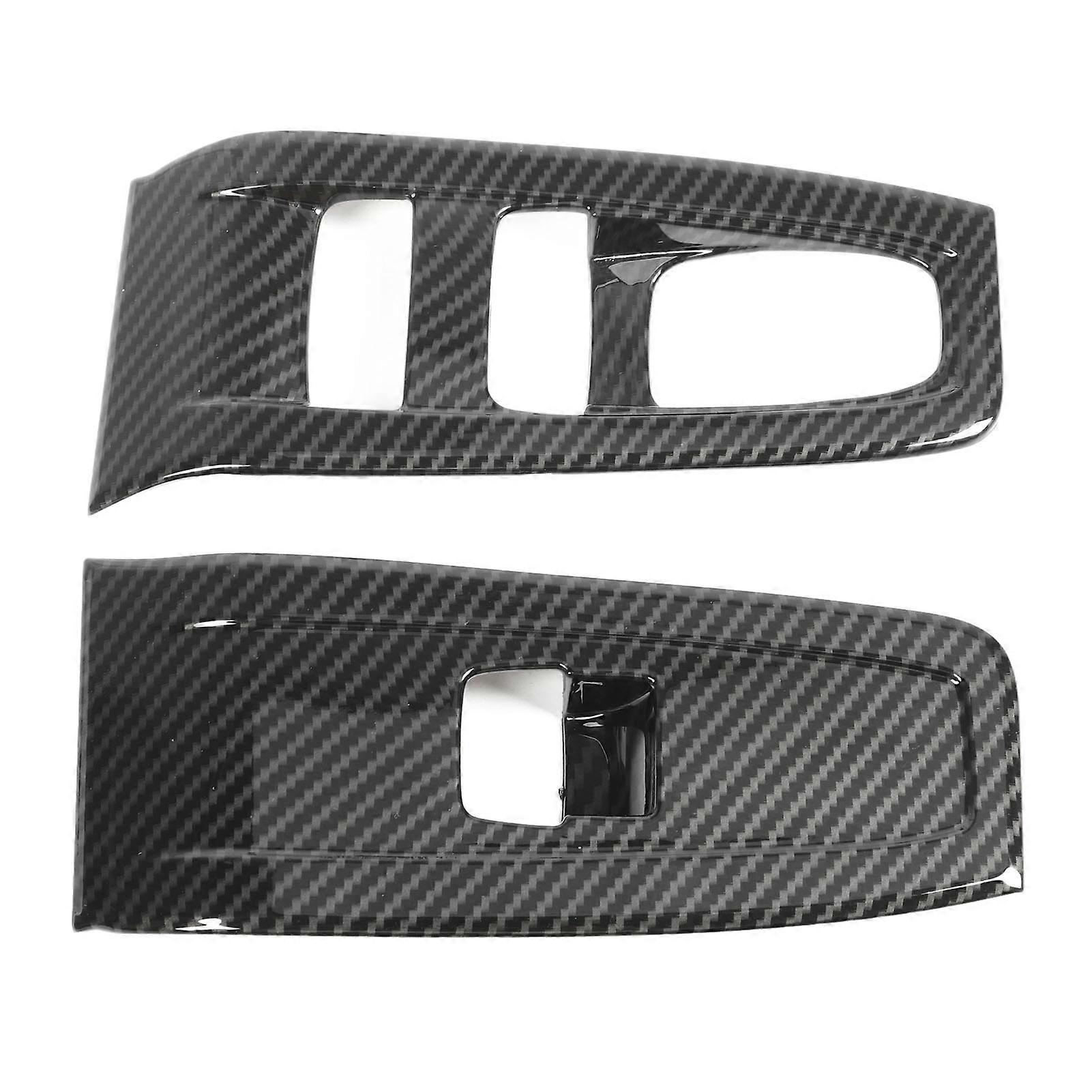 2PCS Fenêtre Ascenseur Interrupteur Panneau Garniture Motif Carbone Exquis Texture Remplacement Pour Subaru BRZ ZN8 ZD8 2022+
