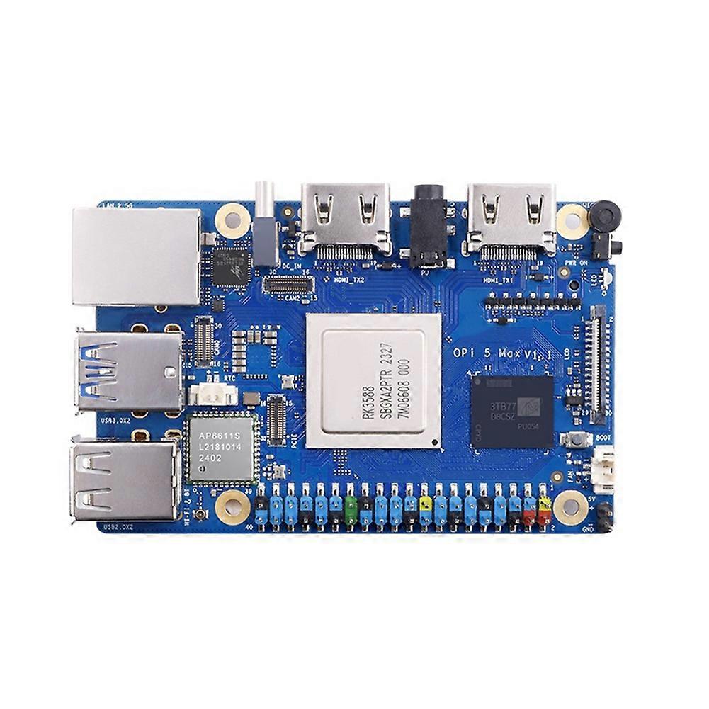 Für 5 Max 8GB RAM LPDDR5 RK3588 Entwicklungsboard M.2 PCIE 2.5G LAN WiFi+BT für OrangePi 5 MAX Single Board