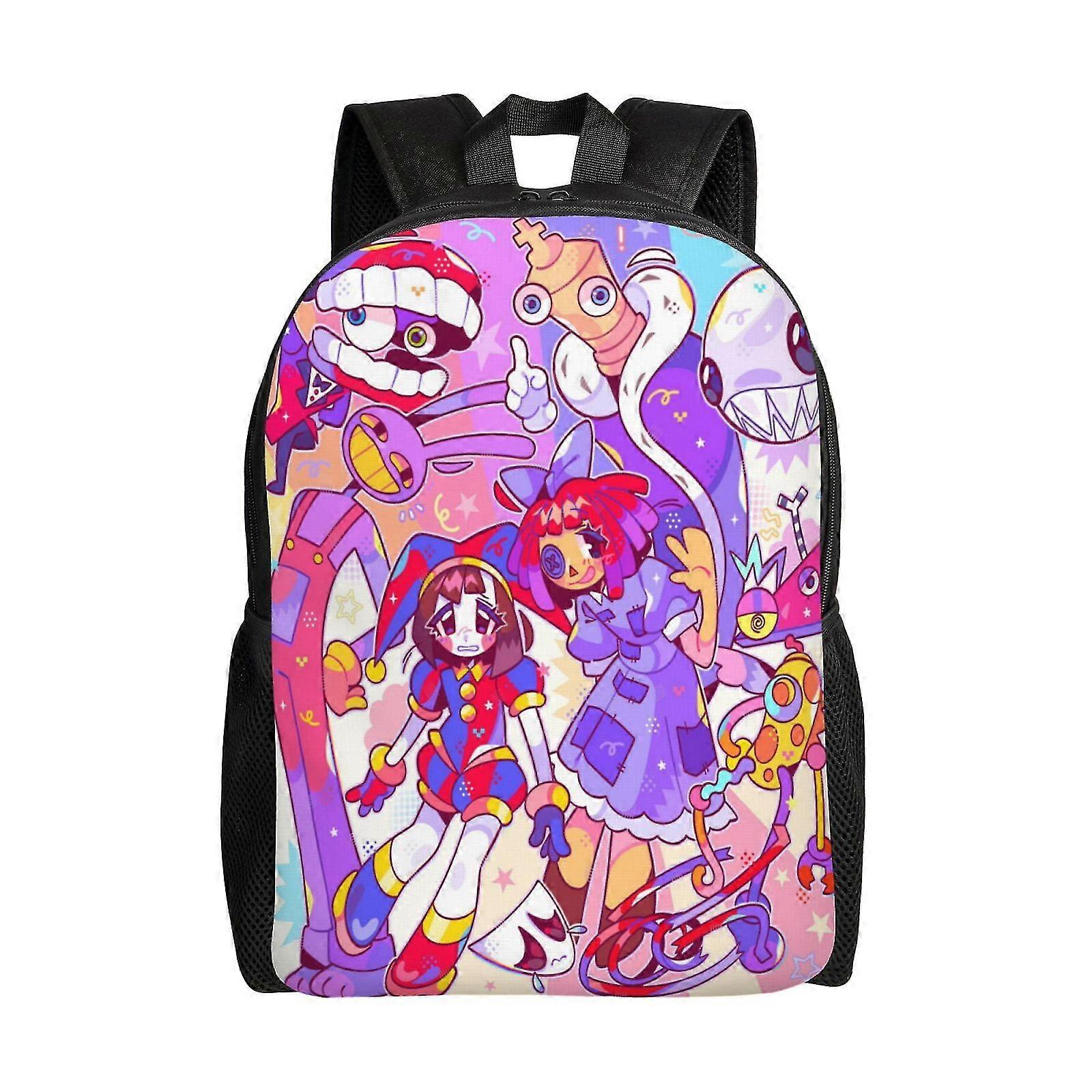حقائب ظهر سيرك رقمية مذهلة للبنين والبنات ، حقائب كمبيوتر محمول كرتونية حقيبة مدرسية خفيفة الوزن متينة للمراهقين حقيبة كتب المدرسة المتوسطة الابتدائية
