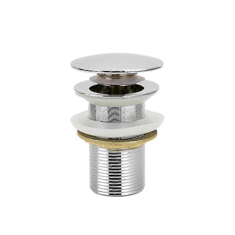 Automatic Pop Up Drain without Overflow Push Open Drain for Chromed Copper Washbasin