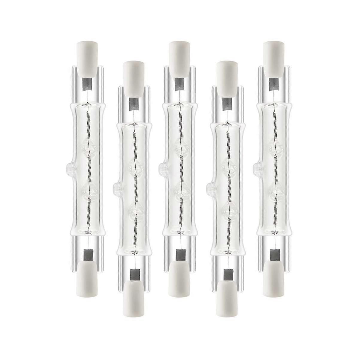 5 Pack R7S 118mm 300W 230V,R7S Halogen Linear Light Bulb, Dimmable Halogen Lamp for Construction Wo