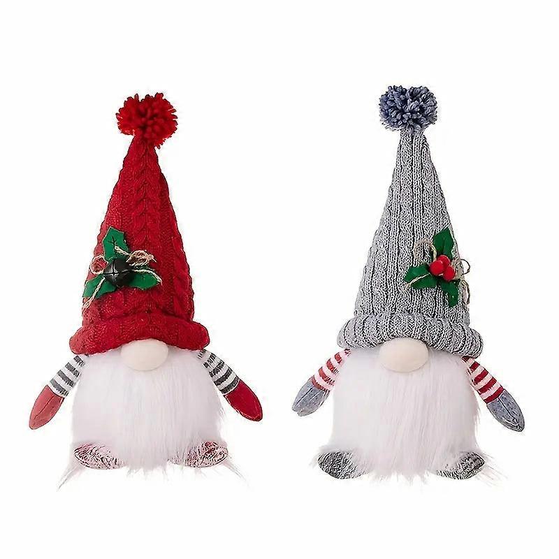 Nnetm 2-piece Christmas Gnome Set With Light-up Green Hat & Colorful Led Lights Awo66151