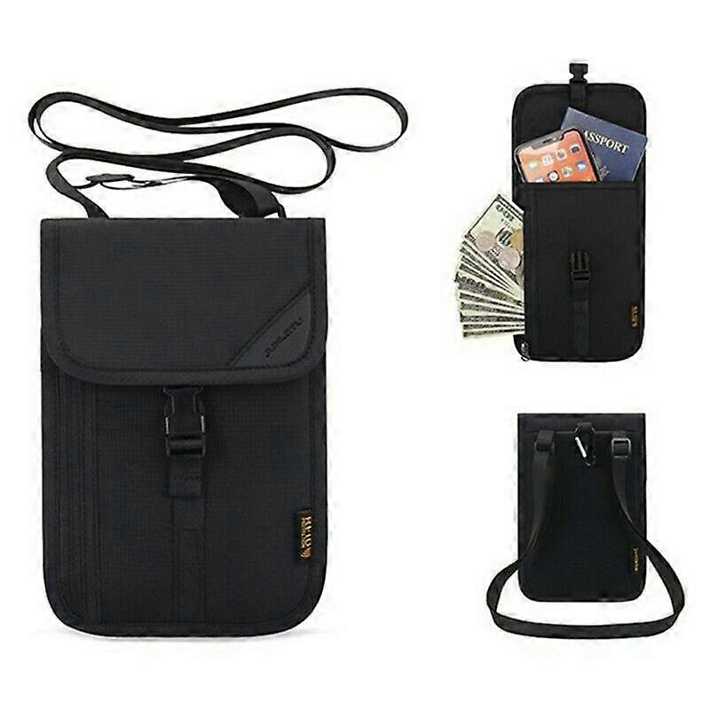 Wallet Crossbody Passport Holder Security Neck Stash Pouch Wallet with Blocking for Travel Multifunctional Halter Mobile Phone Bag