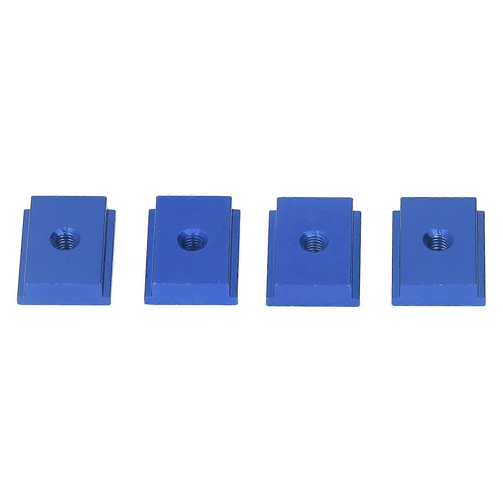 4Pcs συρόμενα μέρη κίνησης κραμάτων αργιλίου τύπων παξιμαδιών αυλακώσεων Τ 30 σειρά M6 μπλε