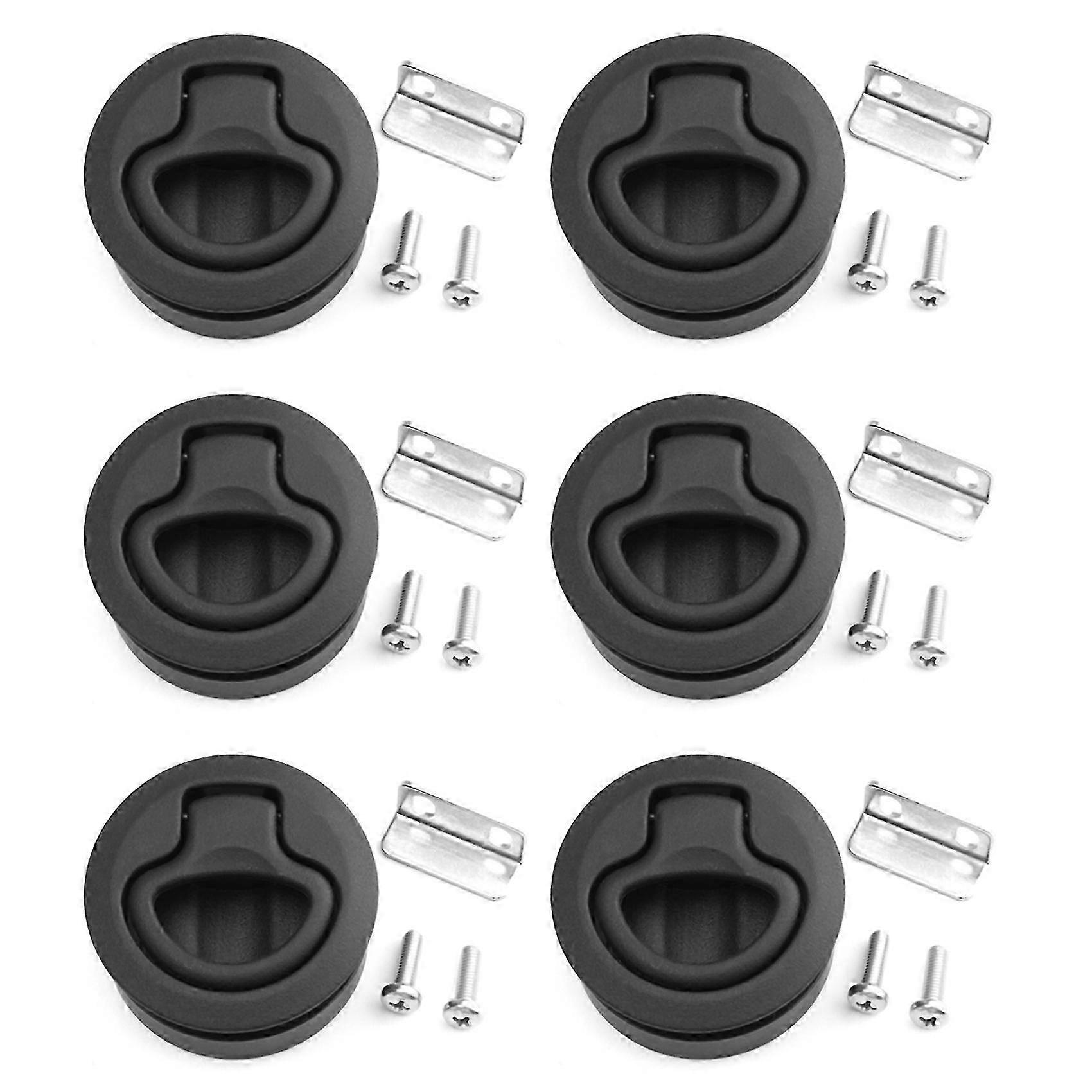 Lot de 6 loquets de trappe ronds à claquer de 1/2 pouce pour porte de camping-car, remplacement M1-63