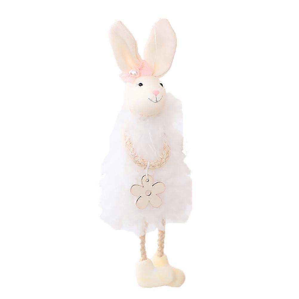 Cute Easter Hanging Bunny Ornaments Easter Bunny Figurine Decorations for Hanging on Trees Windows Easter Decor