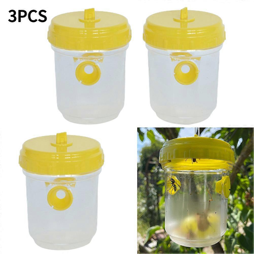 3Pcs/Set Wasp Traps For Hanging Against Bees Cone-shaped Opening Fill Solid Fruit Hornets Defense Protection Attractant