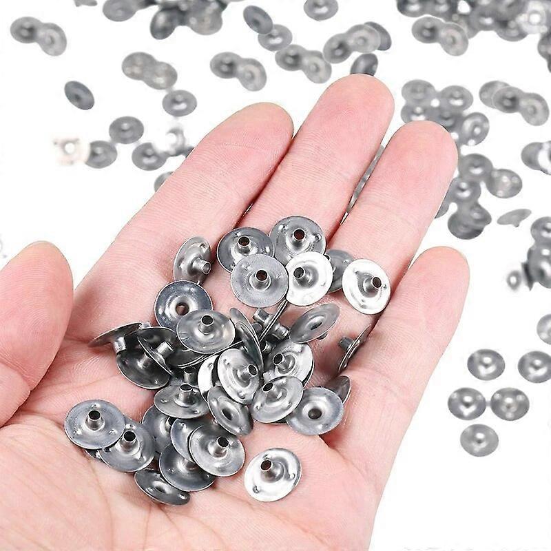 100 Pcs Durable Waxed Candles Making Metal Wick Sustainers Carry Holders Tabs Tool Candle Wicks Base DIY Candle Making