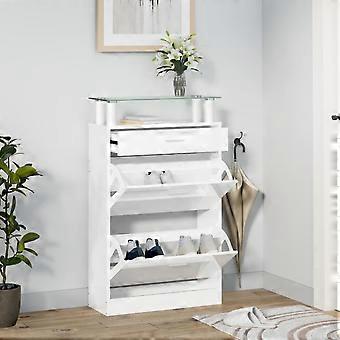 Schuhschrank Eiche braun 63x24x104 cm Holzwerkstoff