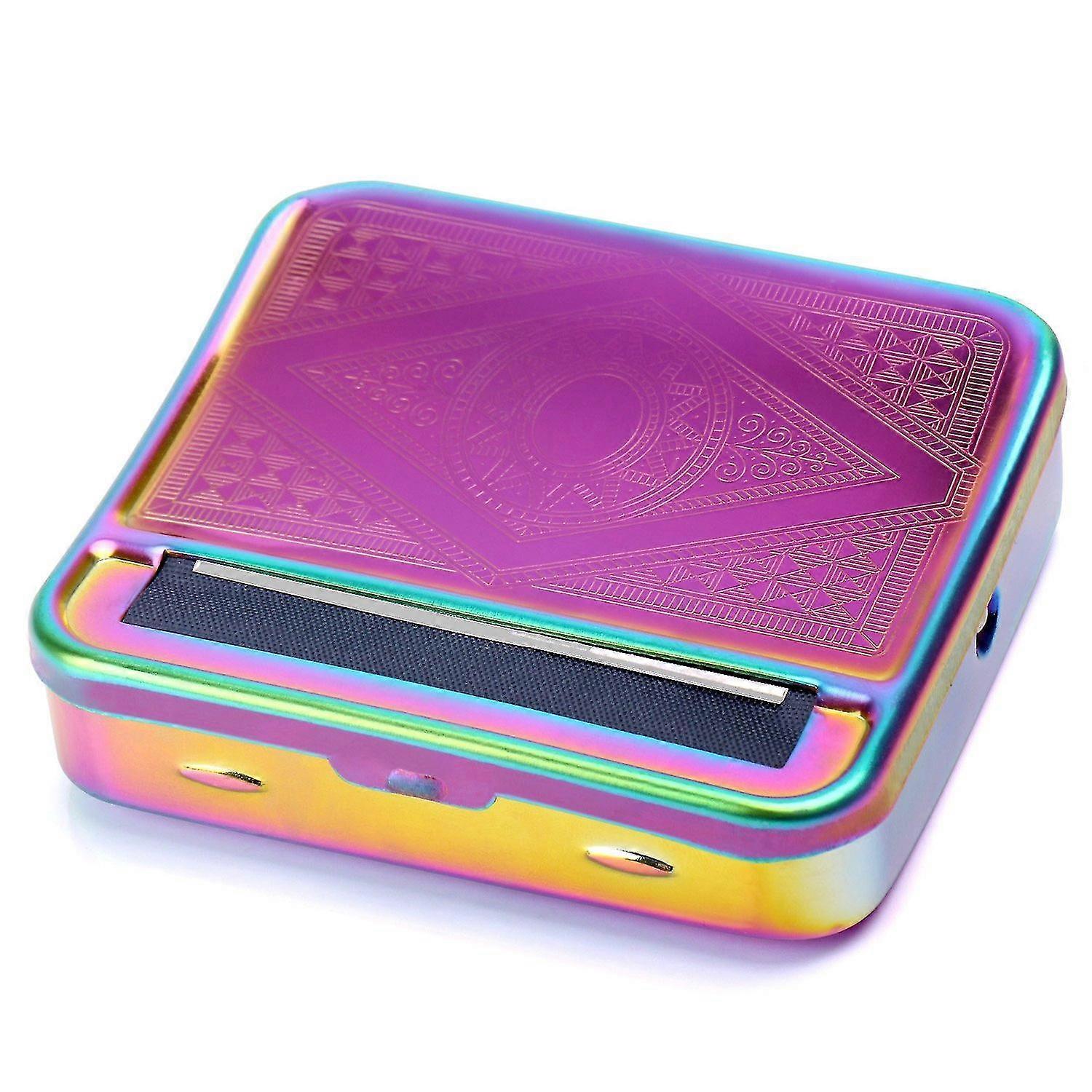 Automatic Rolling Box, Cigarette Rolling Machine Portable Metal Box (multicolour)