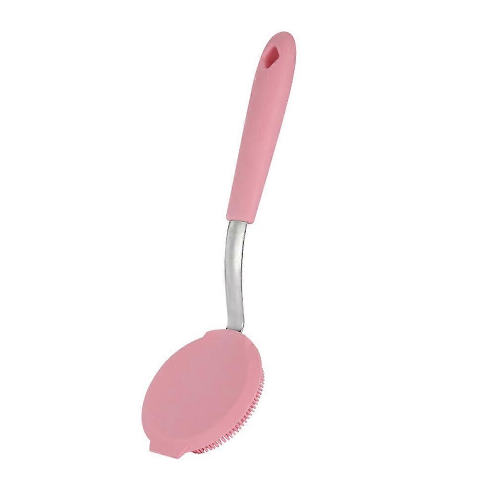 Silicone Washing Up Brushes Multipurpose Kitchen Dish Pan Cleaning Tools with Flexible Bristles Long-handled Dish Brush