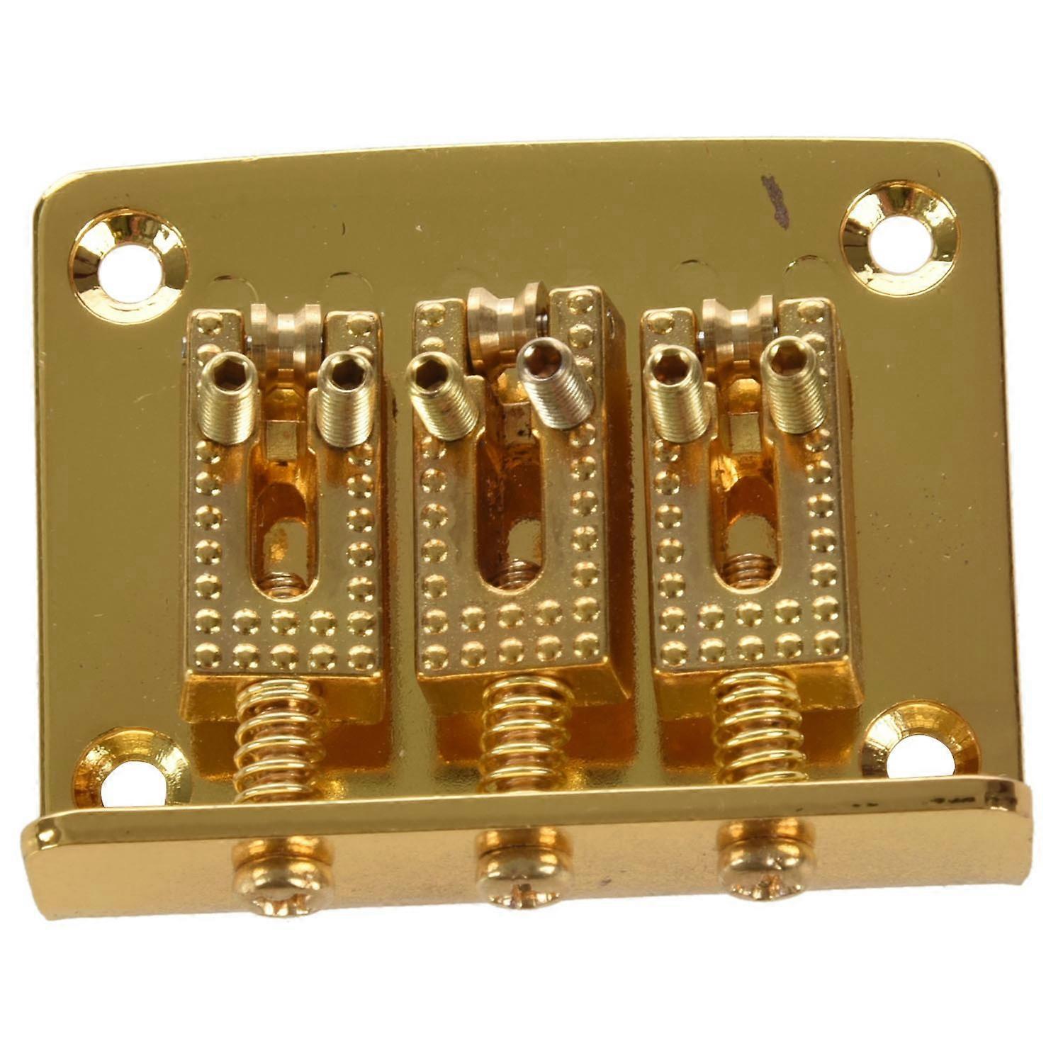 3 String Guitar Ball String Bridge Bridge Pull String Hard Tail Guitar Bridge Tail 3 String Guitar Replacement Gold