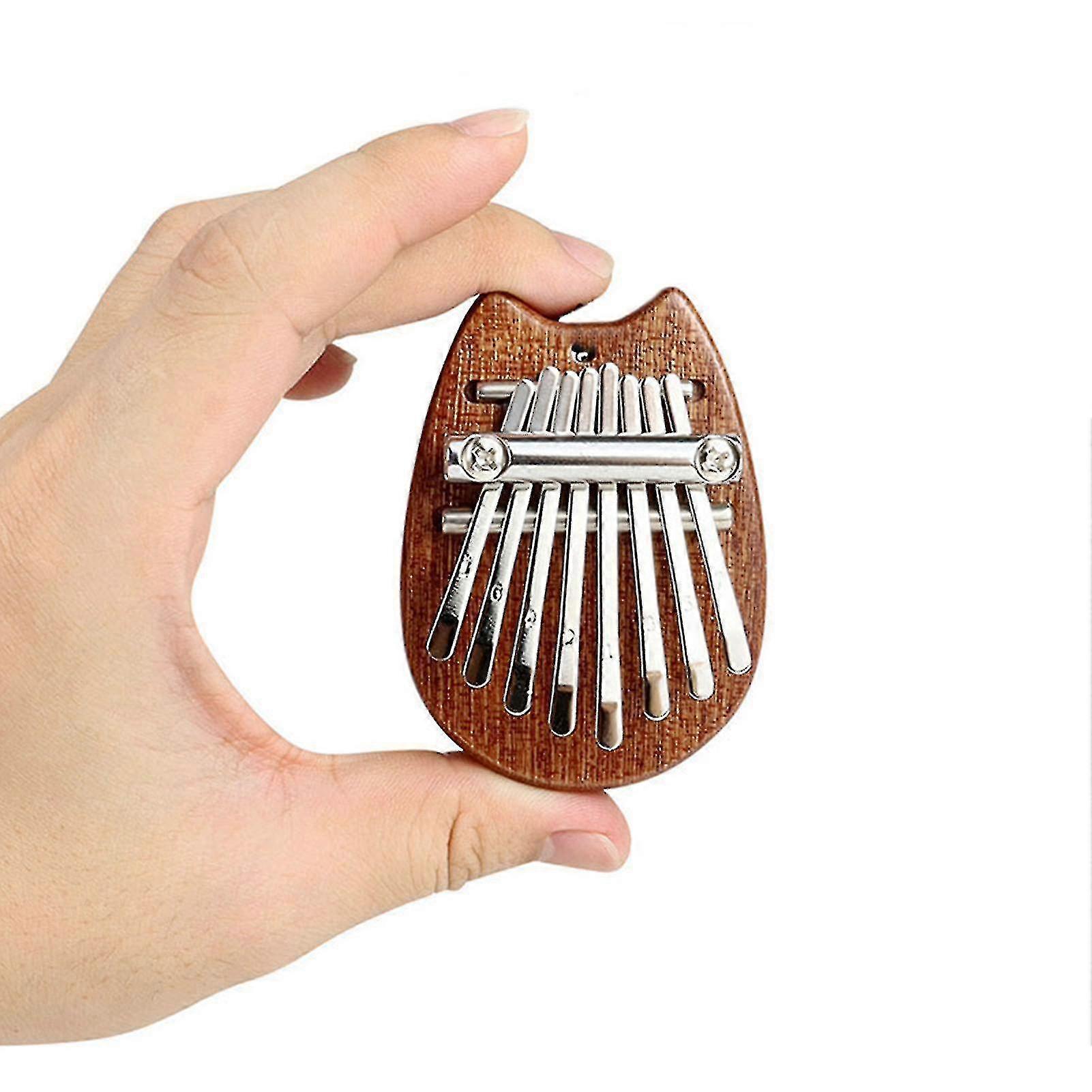 Mini Kalimba Wooden Thumb Piano 8 Tone Gecko Kalimba 8 Keys Mahogany Musical Instrument For Beginner