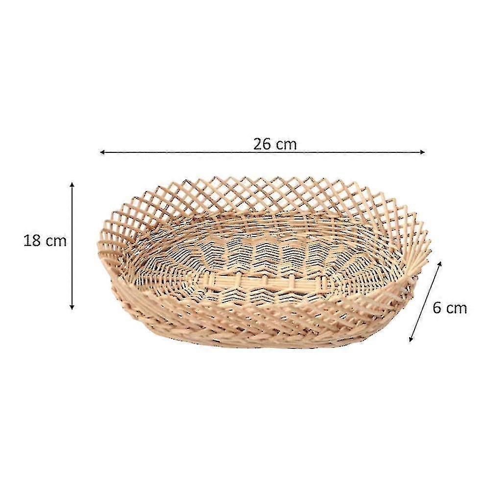Wicker Fruit Basket Rattan Bread Baskets Egg Storage Basket Fruit