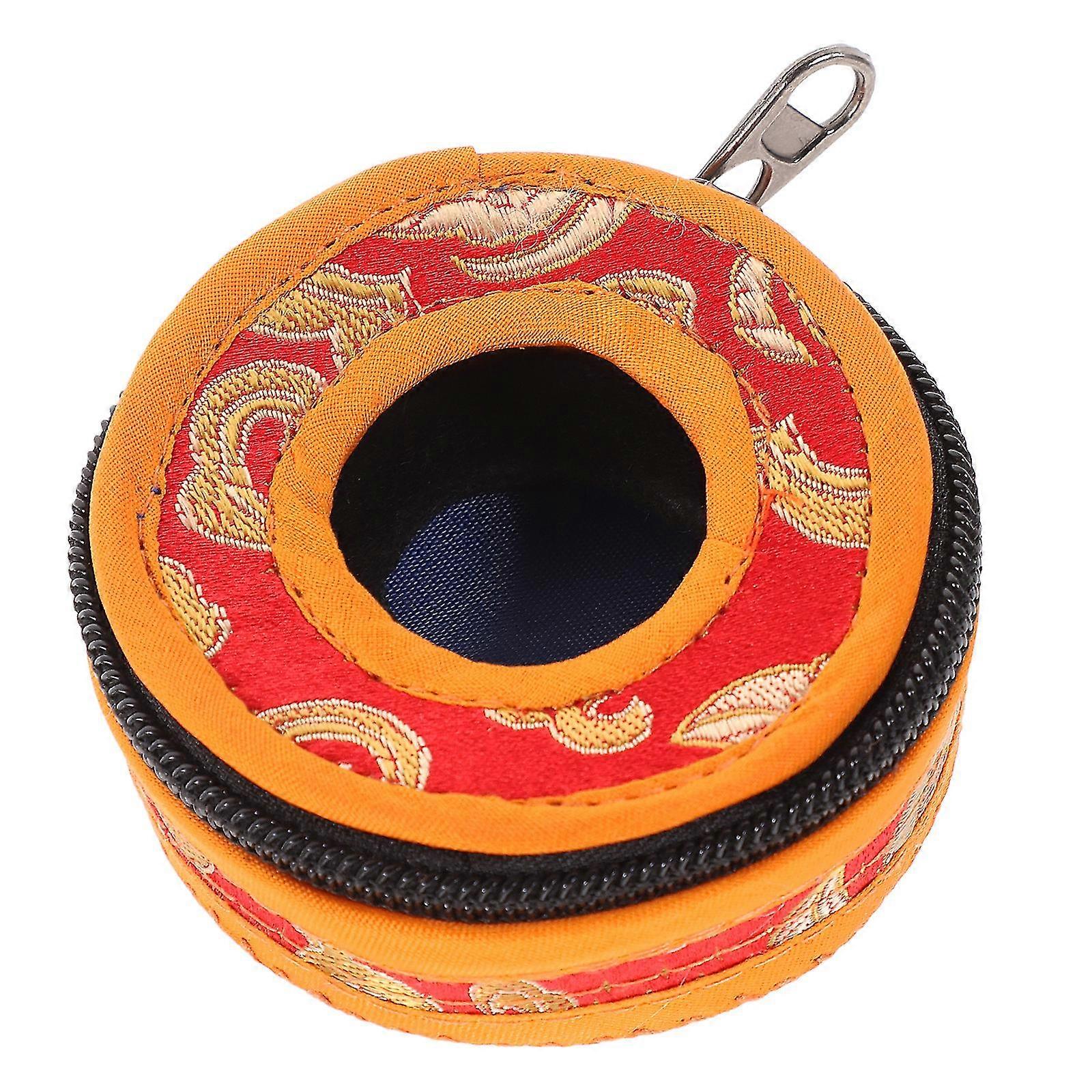 Zipper Storage Bags Tibetan Sound Bowl Buddhist Meditation Bell Tingsha Chimes Meditation Bell Container