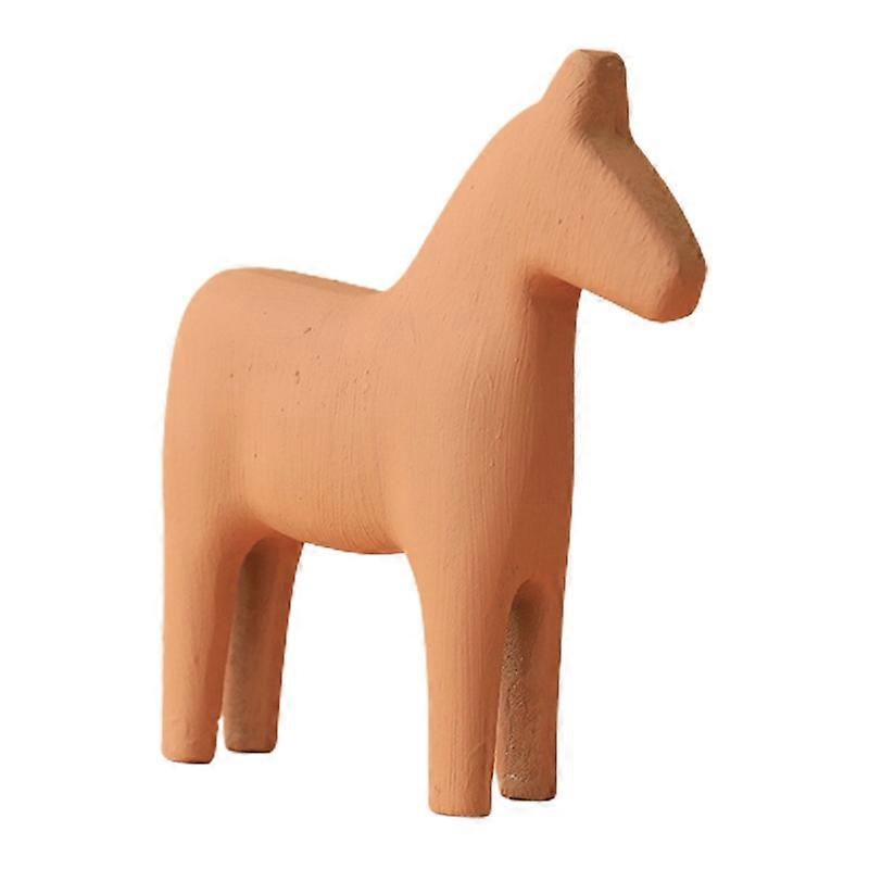 Decorative Minimalist Horse Figurine Wood Vivid Appearance Home Ornaments for Living Room KAESI
