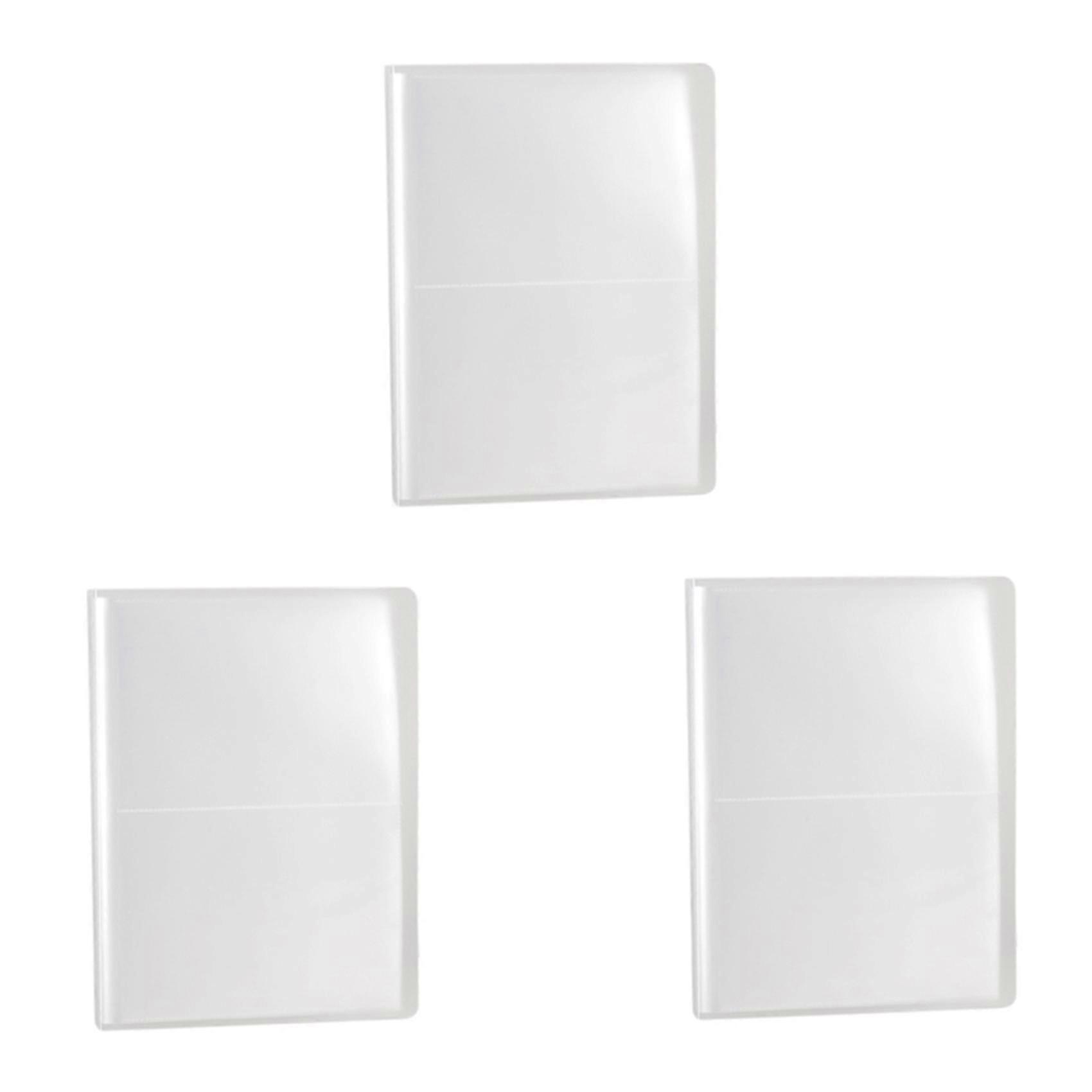 3x Pp Pure Frosted Simple Cover Transparent Insert Type 5r 7 Inch Pp Photo Album/postcard Book Writ