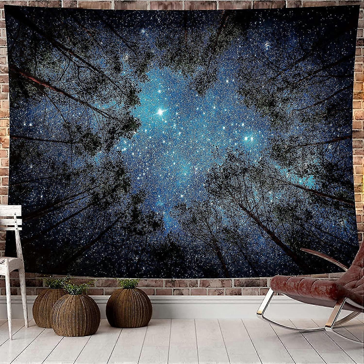 Starry Forest Psychedelic Tapestry