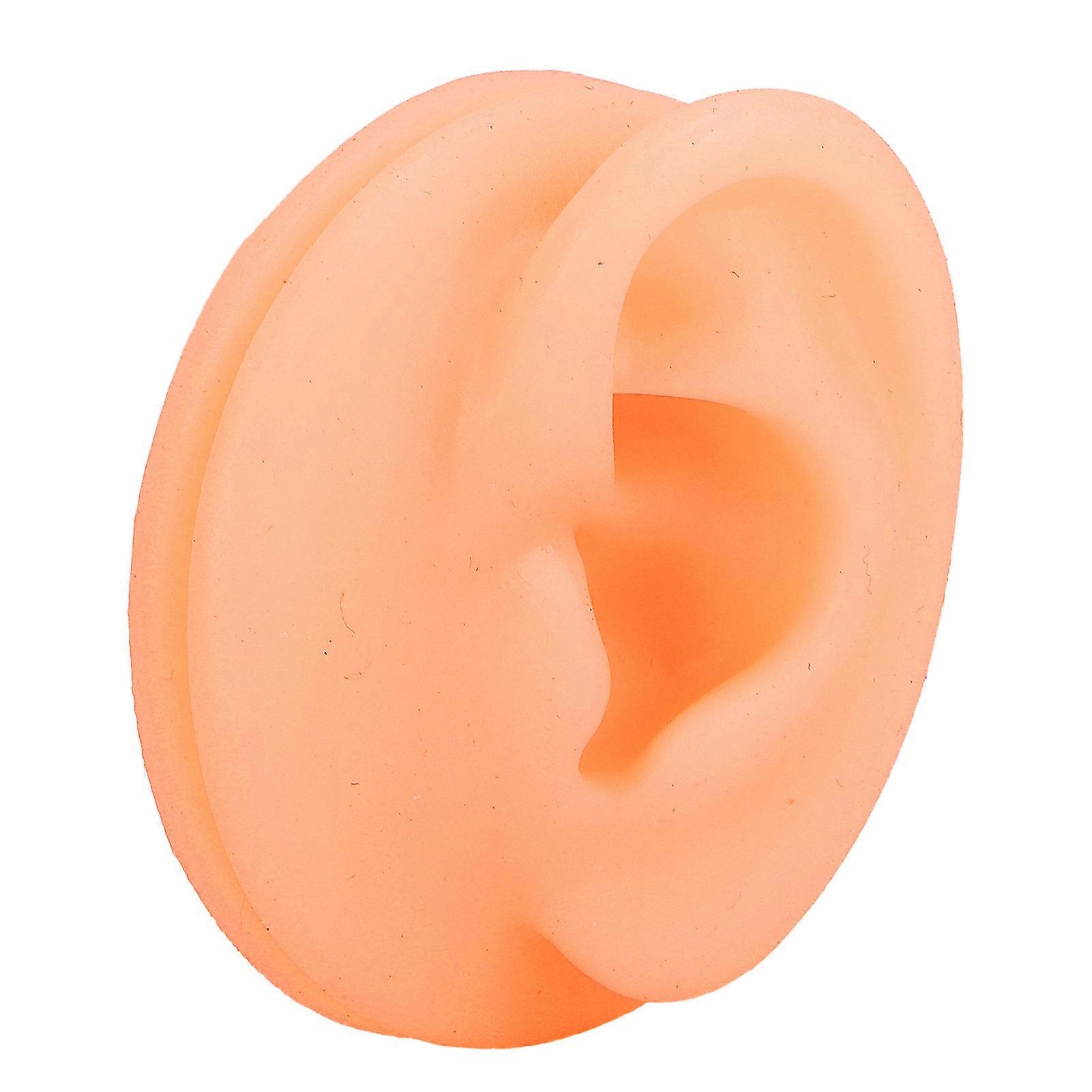 Silicone Ear Acupuncture Practice Model Reusable Simulation Ear Display Model False Ear ModelLeft Ear