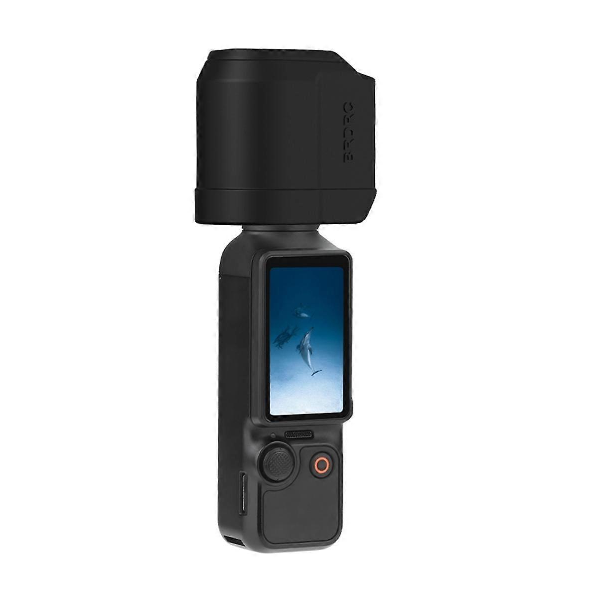 Lens Cap Cover for Pocket 3 Gimbal Camera Lens Protective Shell Fixed Scratch-Proof Frame Black