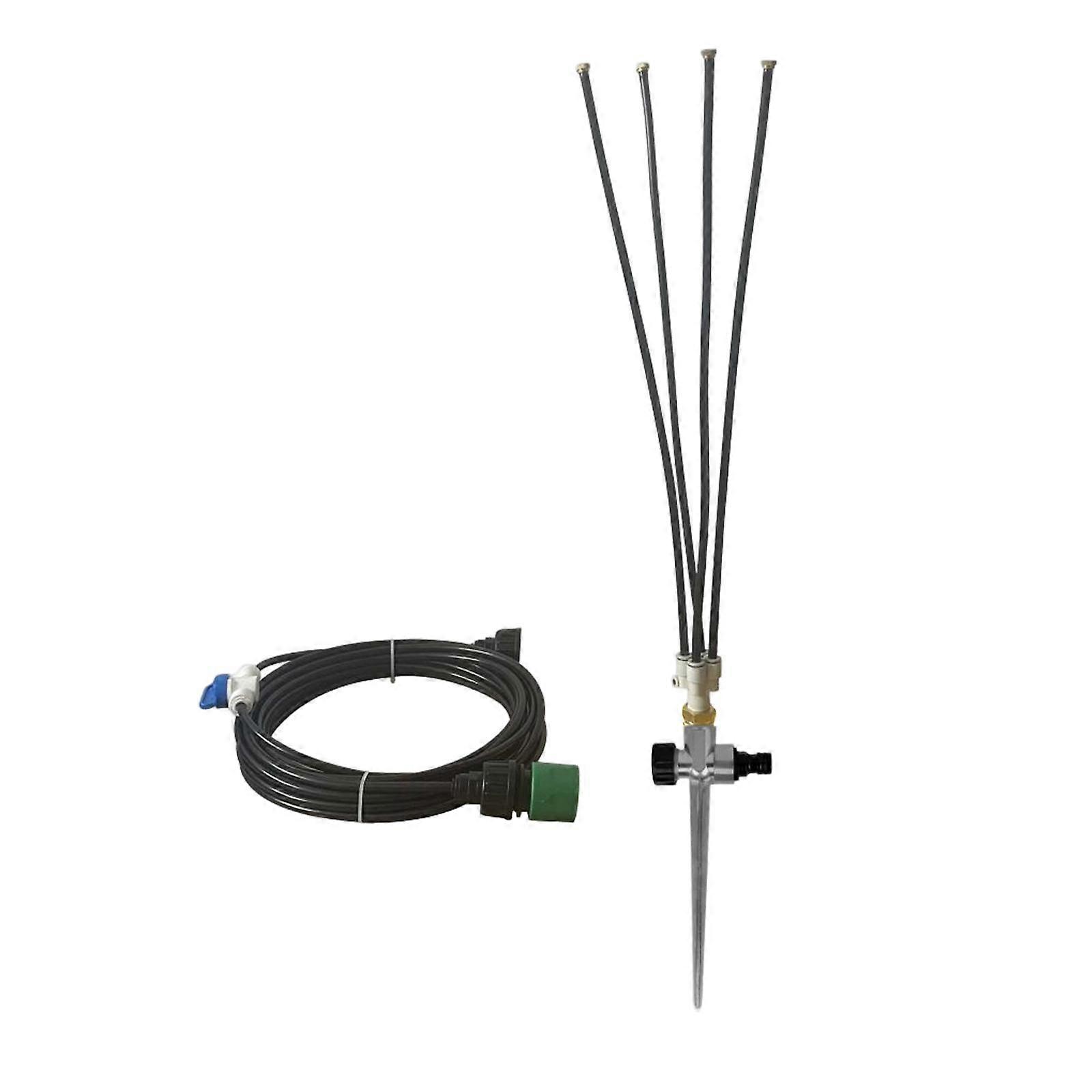 Misting Cooling System Misters for Outside Backyard Children waters Playing Silver Stake