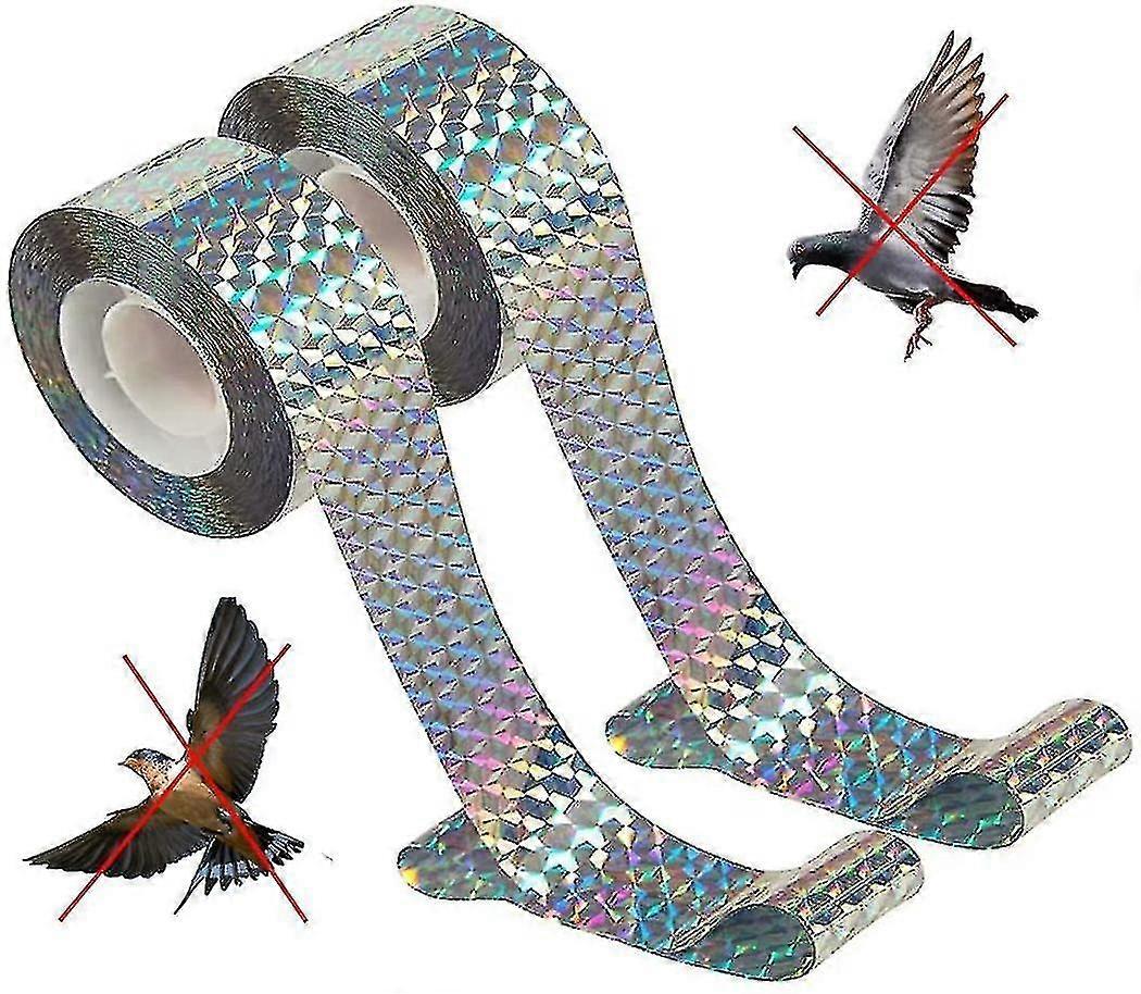 2 Pcs Bird Repellent Tape, Bird Deterrent Tape, Reflective Tape, Reflective Bird