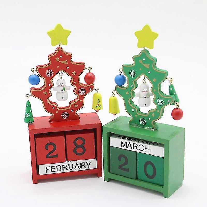 2022 Christmas Countdown Calendar Christmas Desktop Counter Ornament Wooden Christmas Tree