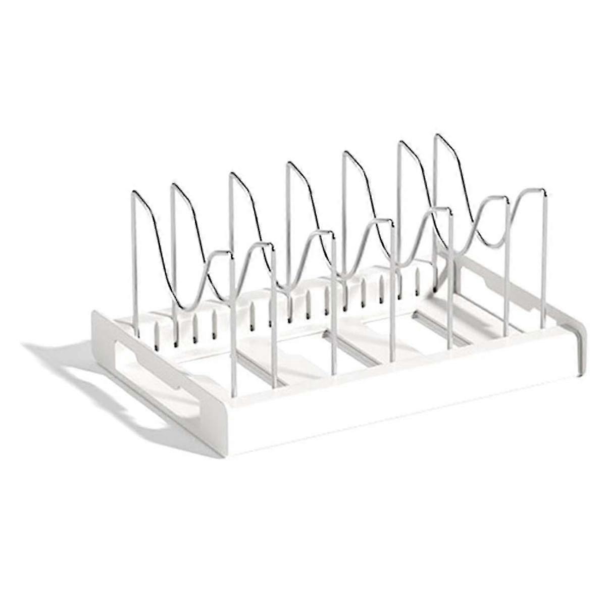 المقالي القابلة للتوسيع الأواني غطاء منظم الرف تحت رف منظم عموم غمس بالمطاط لمنظم خزانة المطبخ أ