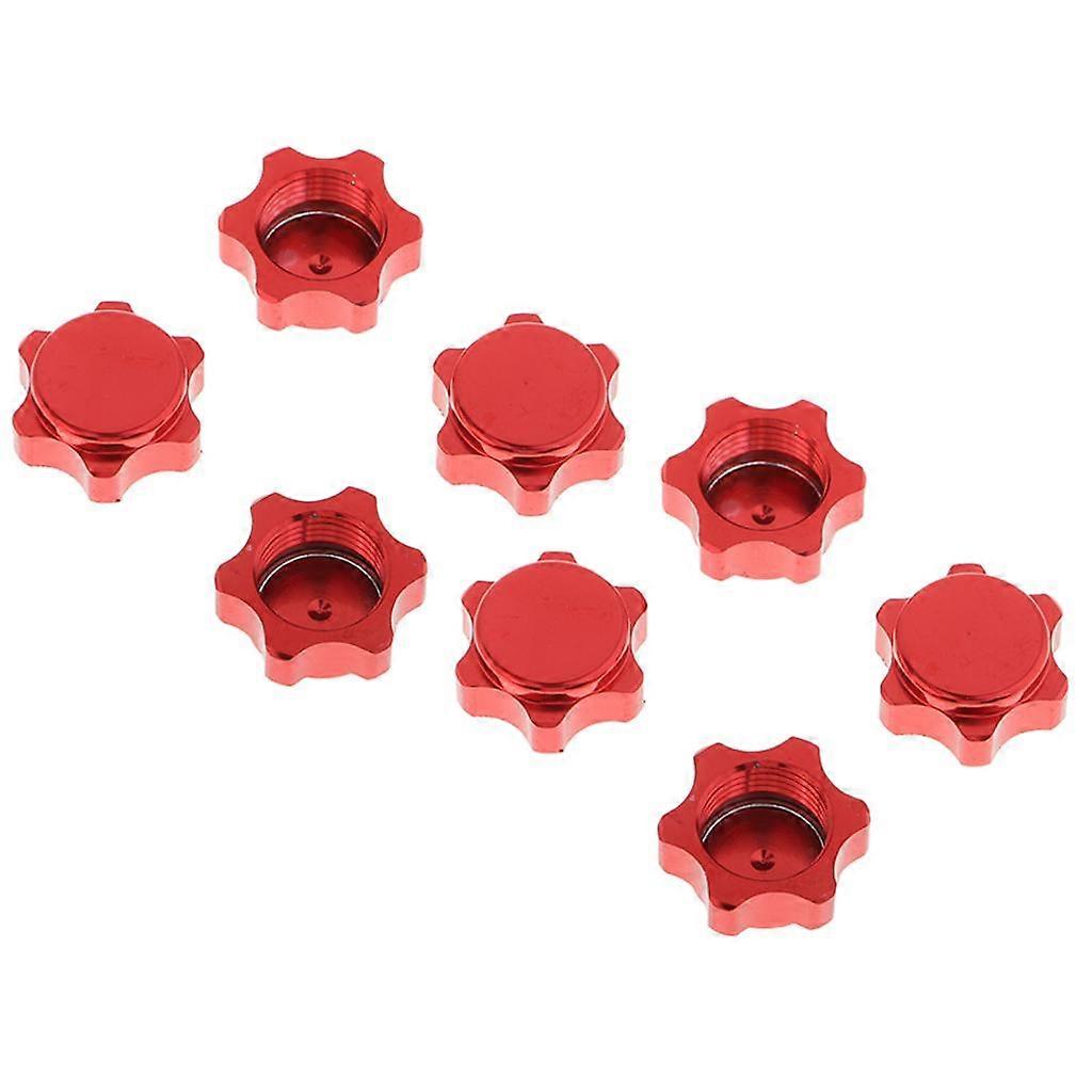8x Aluminum 17mm Hex Hub Fastener Lock Nuts for 1/8 RC Vehicle Accs