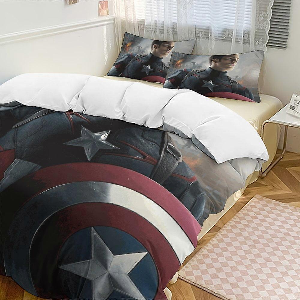 Bedding set WM641 Captain America Bedding Comforter Sets, 3-Piece Bedding Set Soft Warm Bed Set Multiple sizes to choose from SW641