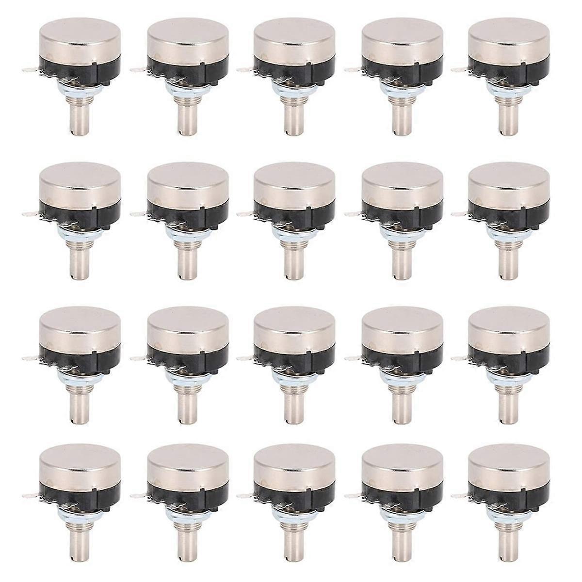 20Pcs Potentiometer Carbon Film Single Turn Accessory Set Kit for Motor Speed Control