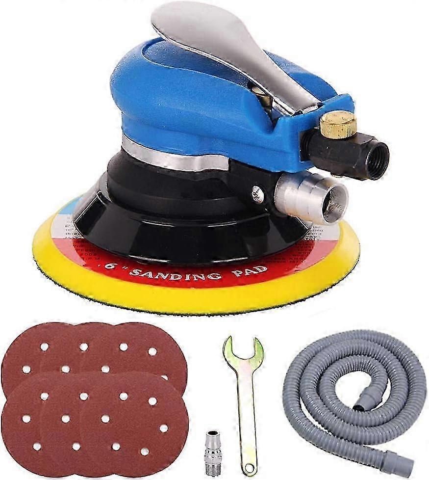 Pneumatic orbital eccentric sander with  150 mm 6" disc