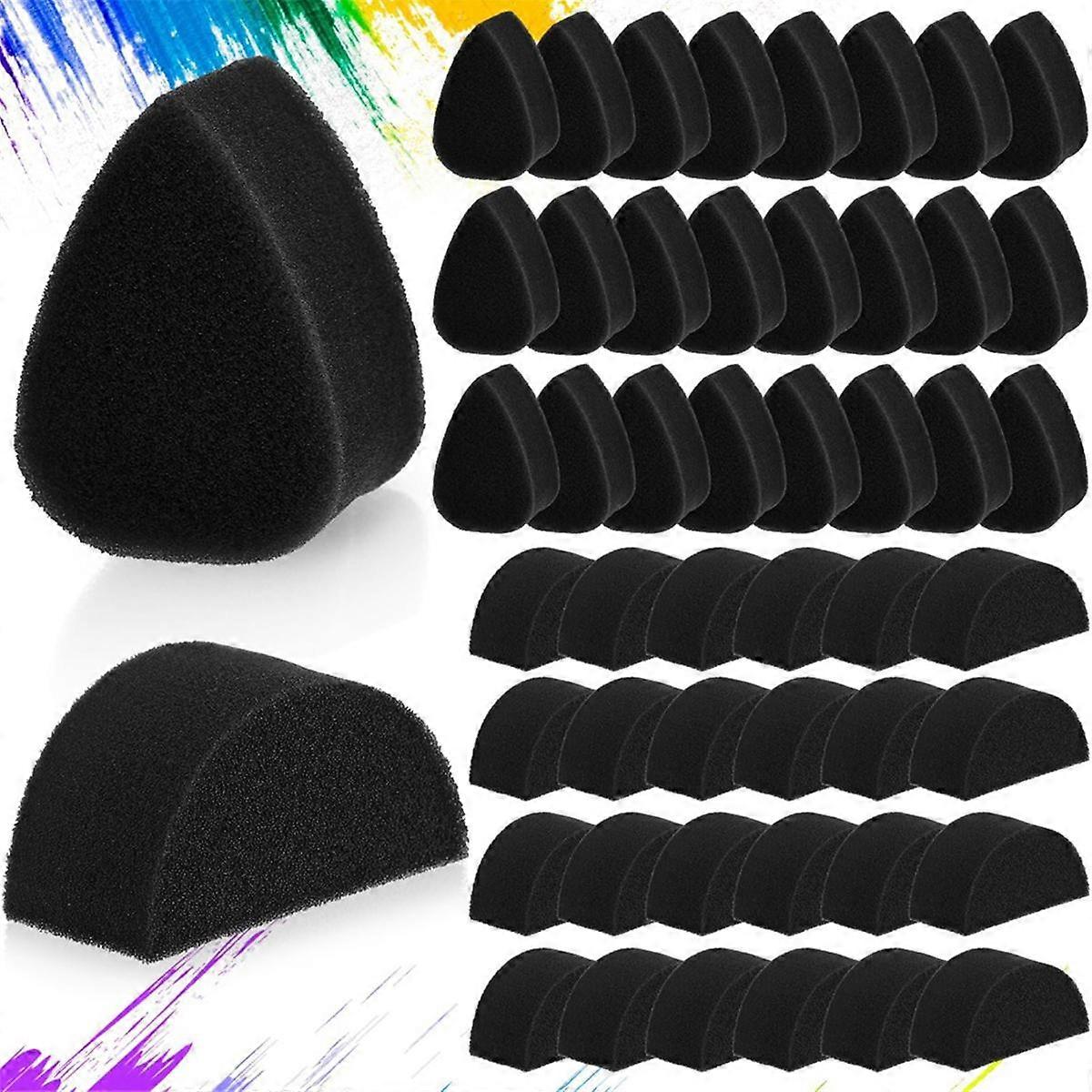 Éponges de peinture pour le visage Éponges noires de peinture pour le visage haute densité pour les œuvres d’art et la peinture corporelle (24 pétales
