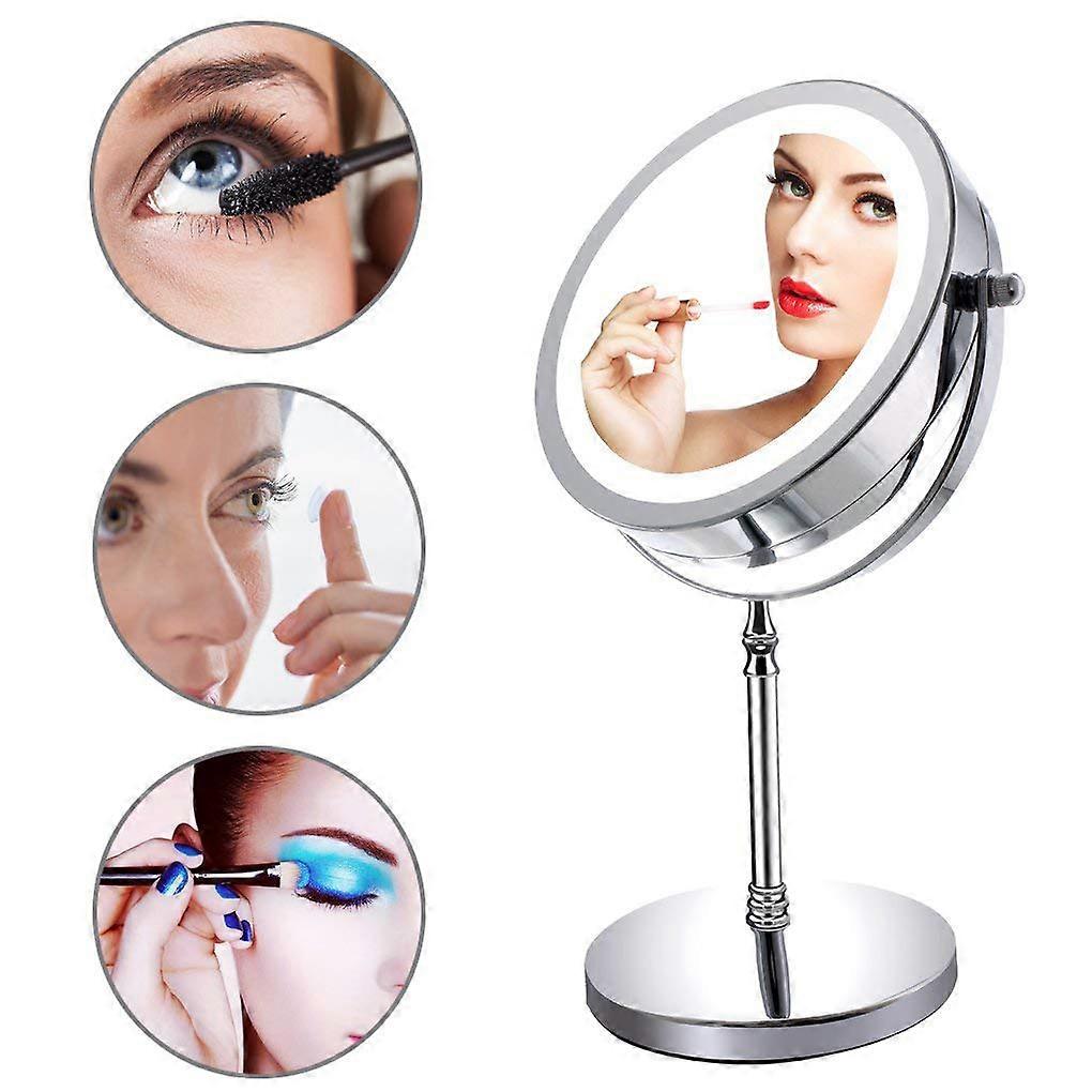 1X/10X Magnifying Lighted Makeup Mirror, Battery and USB Cable Operated