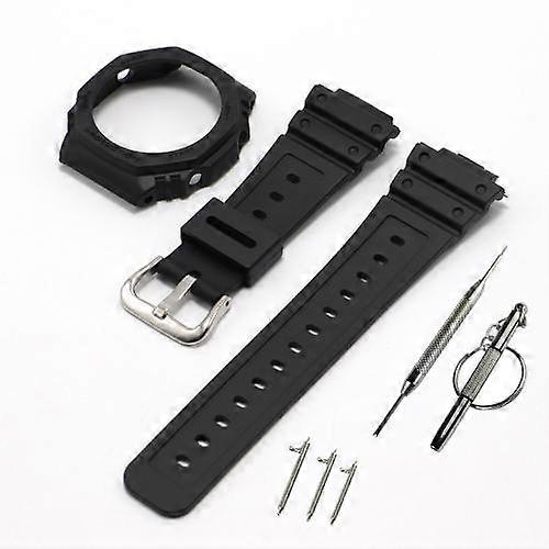 Suitable for Silicone Watch Strap For Casioak GA2100 GA2110  Rubber Case Bezel Quality And Replacement Watchband Accessories watch strap