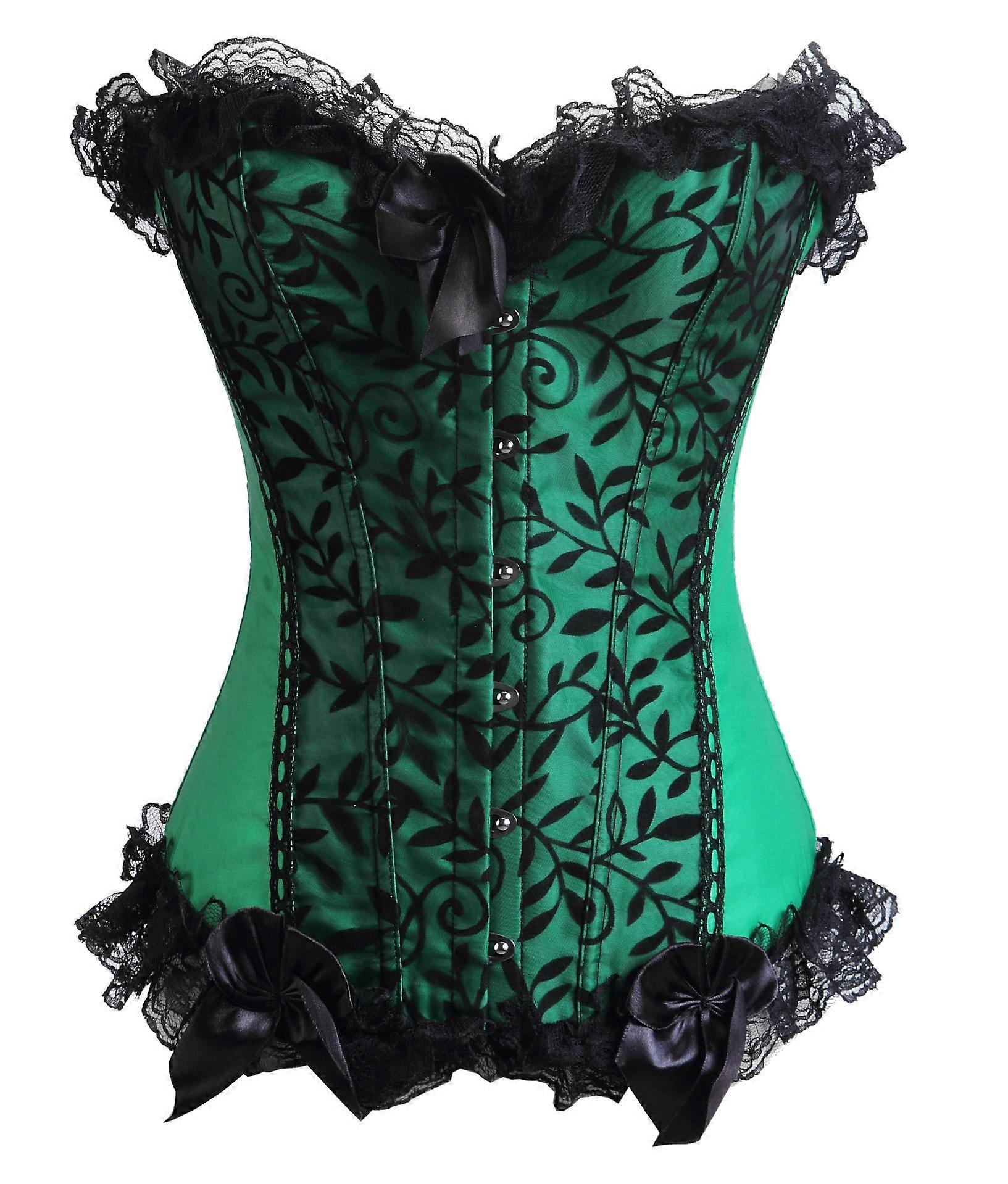 Plus Size Corsets for Women Floral Overbust Corset Top Bustier Lingeire