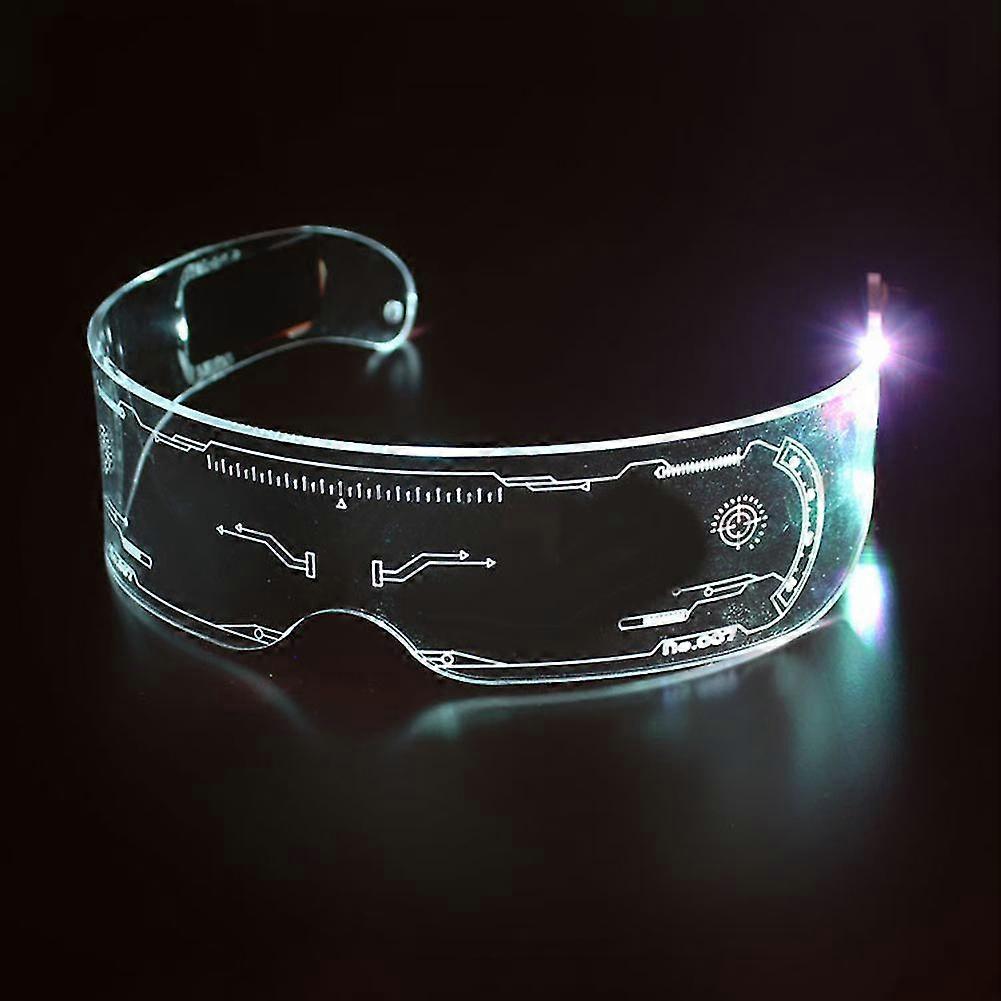Luminous Color Glasses Led Glasses El Wire Neon Light Up Visor Eyeglasses Bar