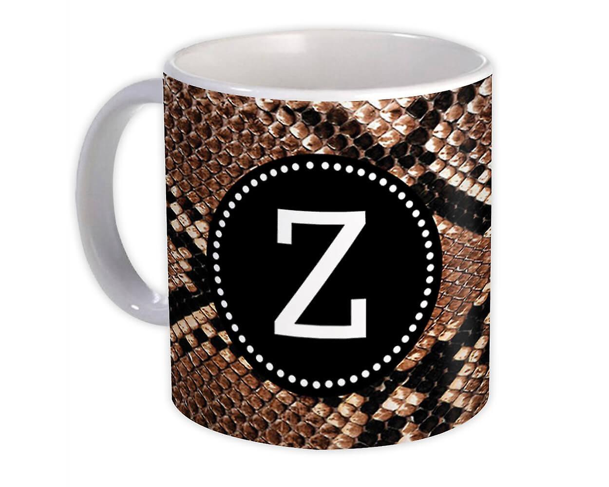 Gift Mug: Monogram Letter Z Snake