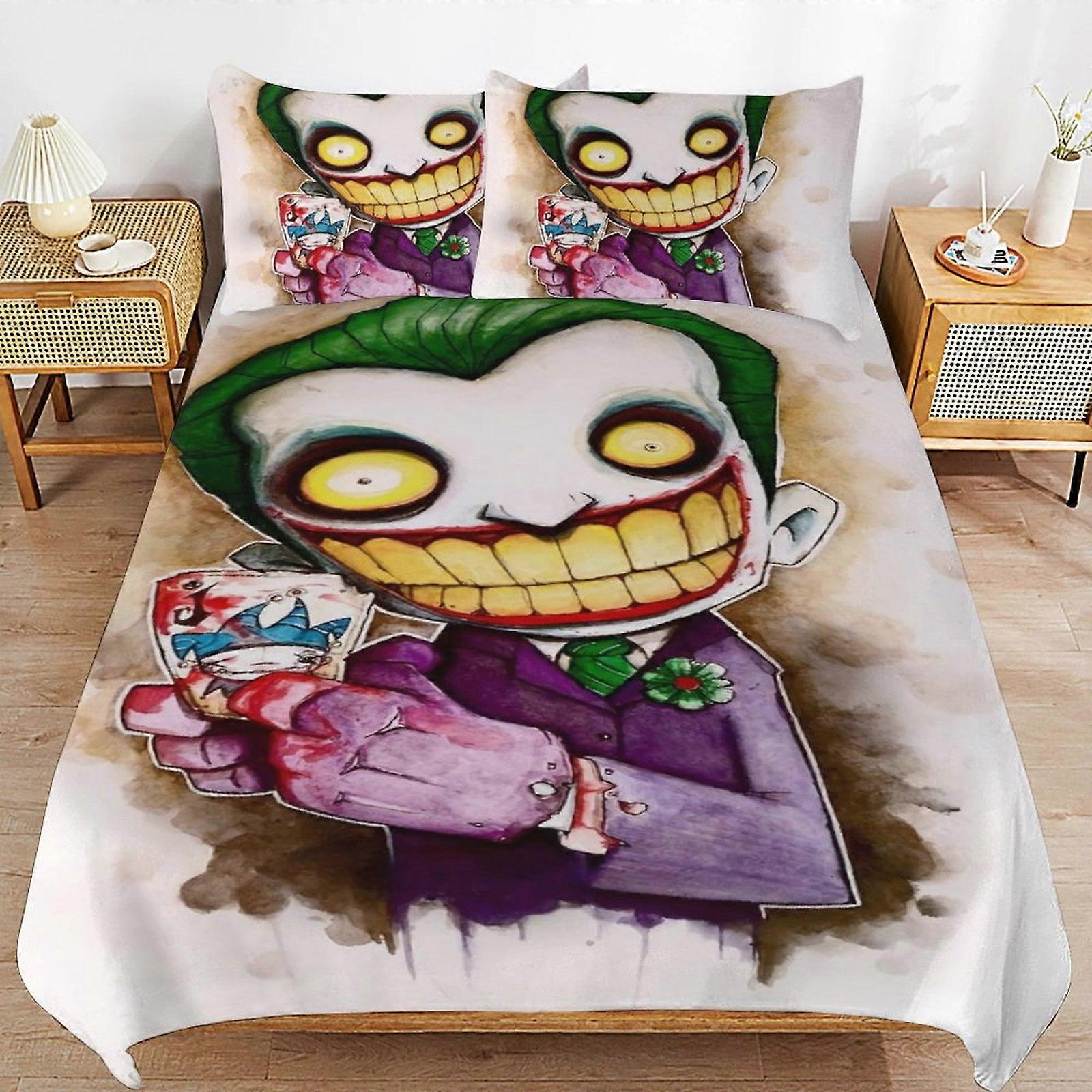 סט מצעים NK335 ג'וקר ערכות מצעים כיסוי שמיכה רך במיוחד ידידותי לעור 3 חלקים, כיסוי שמיכה חמוד סט מיטה PC335