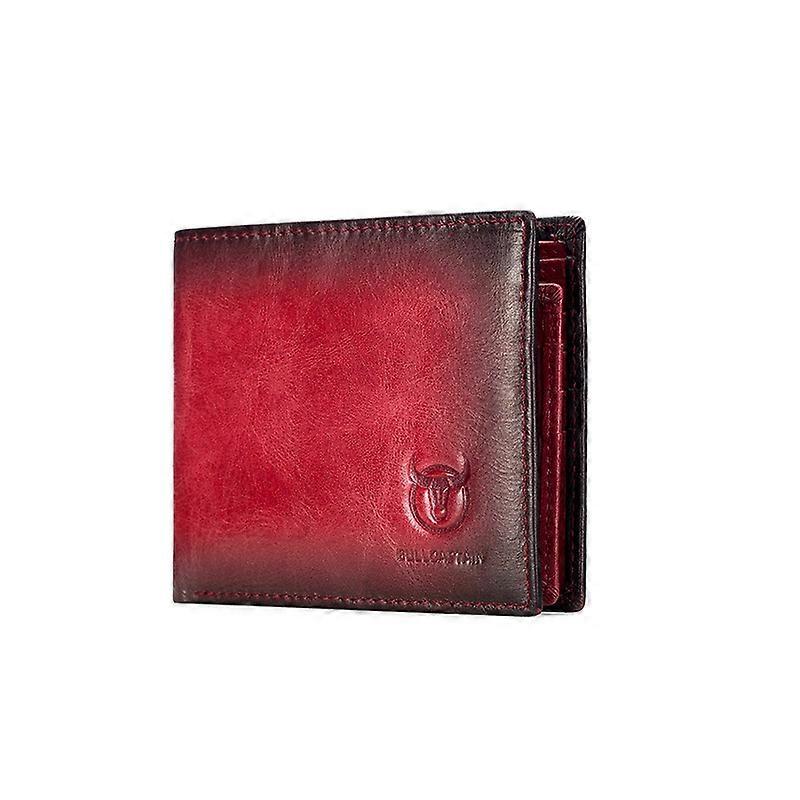 First-layer Soft Cowhide Wallet, Colour: Red Red