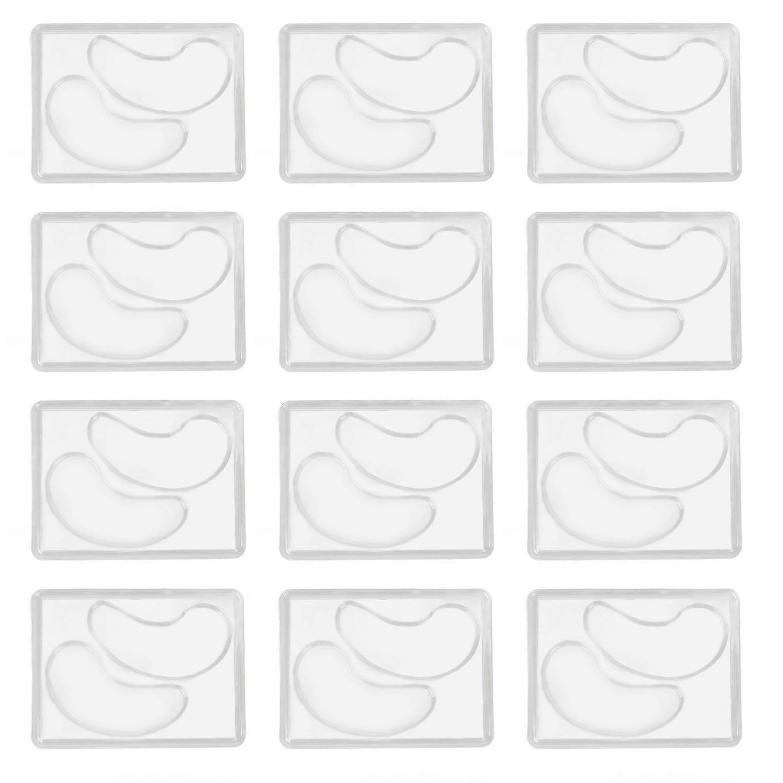 12Pcs DIY Under Eye Patches Molds Safe Healthy Natural Reusable Transparent Eye Mask Patch Tray Plate CNO.121389