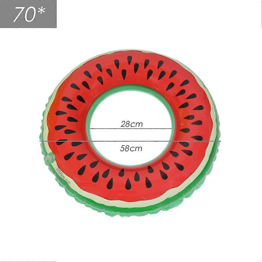 Watermelon Swim Ring Inflatable Float Backyard Pool Float Circle For Adult Children Summer Water Sports Outdoor Game