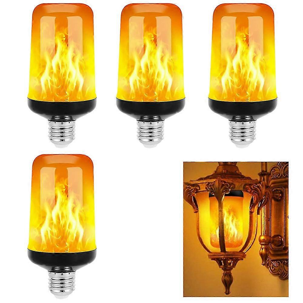 Led Flame Light Bulb, 4 Modes Flickering Light Bulbs, E26/E27 Base Flame Bulb, Christmas