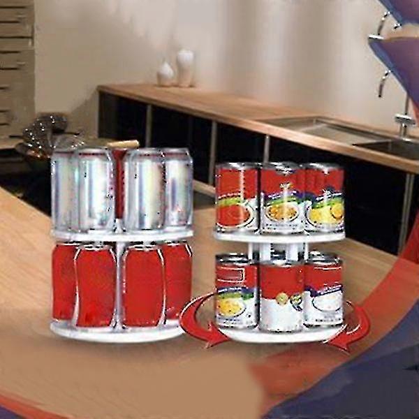 Function Rotary Rack Plastic Rotating Rack Drink Holder Cola Shelf Racks Floor Stand